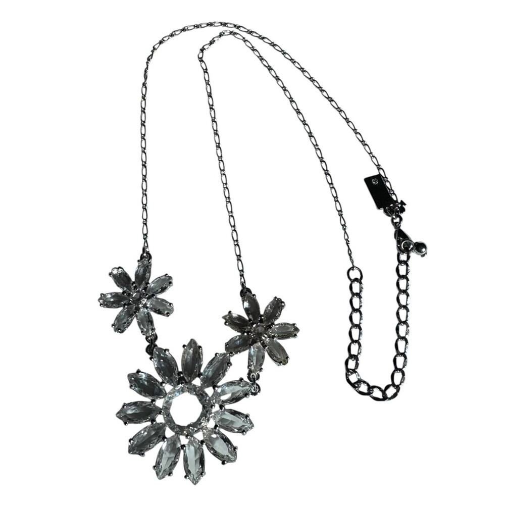 Kate Spade - Crystal Garden Silver Floral Necklace, EUC - Picture 6 of 6